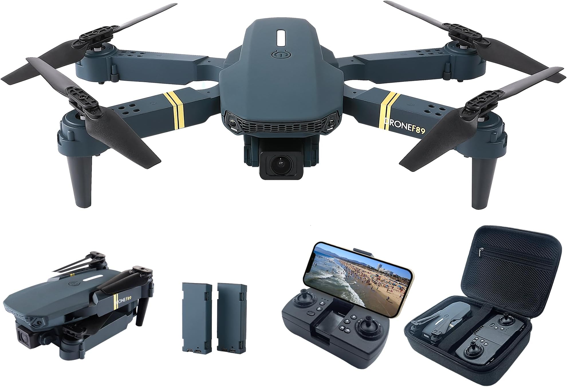 GALAXY COMPUTER CENTRE Gcd7 Foldable Rc Gps Drone More Than 40+Mins Flight Time,Wi-Fi Fpv With 120°Wide-Angle 1080P Hd Dual Camera,Auto Optical Flow Positioning,Follow Me 3000Mah Battery(2 Batteries)