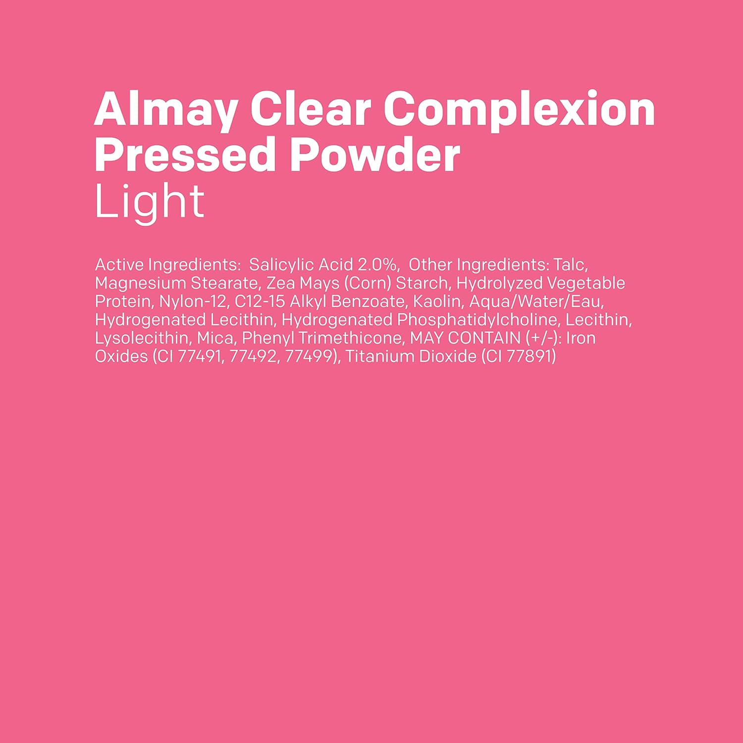 Almay Clear Complexion Pressed Powder, Hypoallergenic, Cruelty Free, Oil Free, Fragrance Free, Dermatologist Tested