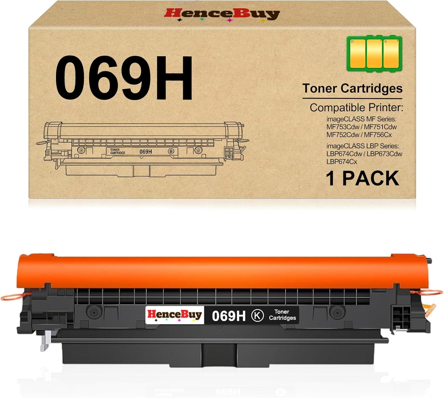 069H Black Toner Cartridge High Yield Compatible Replacement for Canon 069 069H for ImageCLASS MF753Cdw MF751Cdw LBP674Cdw LBP673Cdw LBP674Cx MF752Cdw MF756Cx Printer (1 Pack,Black)