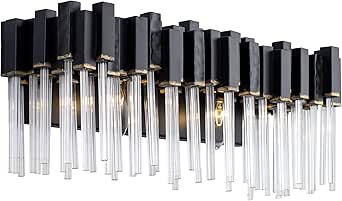 Varaluz Matrix 2-Lt Bath/Vanity Light - Matte Black/French Gold