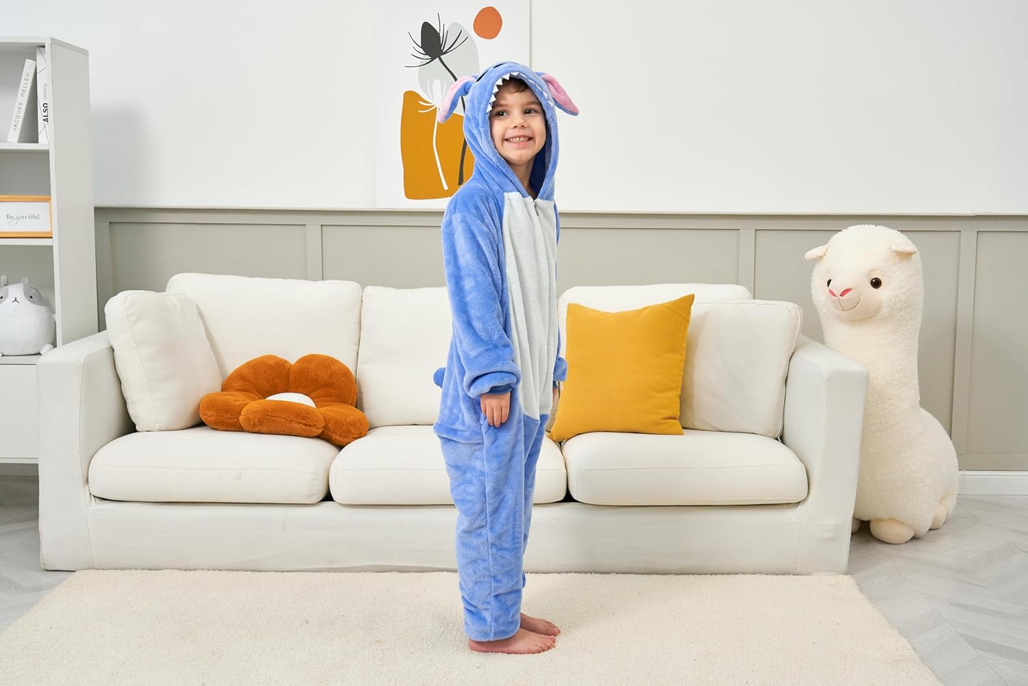 Unisex Adult Onesie Pajamas, Polar Fleece Cosplay Animal One Piece Halloween Costume Pajamas Homewear - Image 5