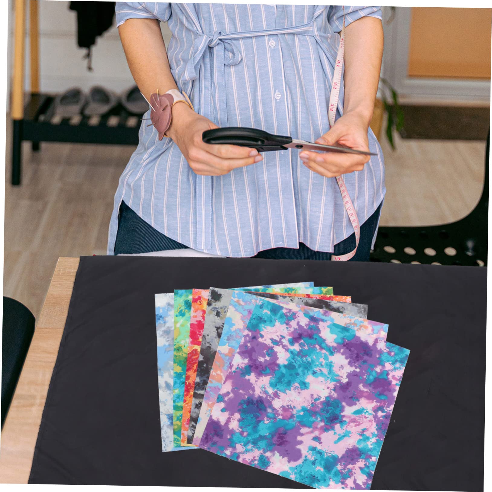 Operitacx 3 Sätze Batik-Patchwork Mit Farbverlauf Baumwollfabrik Bastelzeug Handwerkskunst Dekostoffe Trachtenstoffe The Craft Tuch-Patchwork Handarbeiten Patchwork Baumwolle 6 Blätter * 3