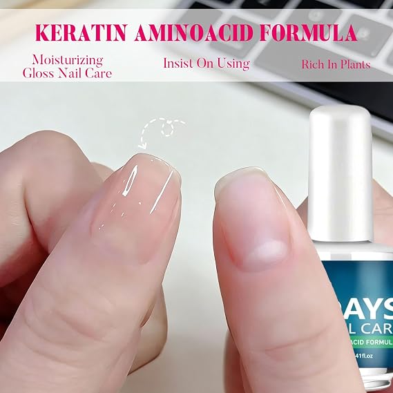 3 Days Nail Care Oil with Keratin,2026 New Nail Strengthener Polish,Fast Strengthening & Hydrating for Dry, Weak & Fragile Nails,Strengthen & Hydrate Nails (2, a)