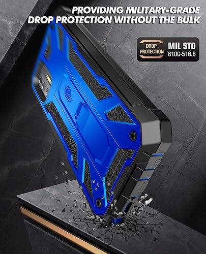 Miniatura 6 de Poetic Spartan Series - Funda diseñada para Moto G Stylus (2021), cuerpo completo, resistente, a prueba de golpes, con textura de cuero de alta