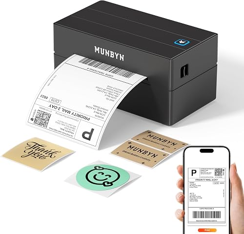 Imprimante d'étiquettes d'expédition 4×6 Bluetooth MUNBYN