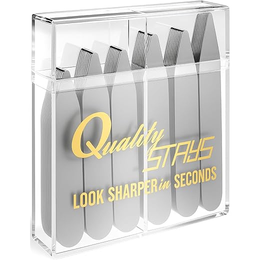 Metal Collar Stay Divided Box