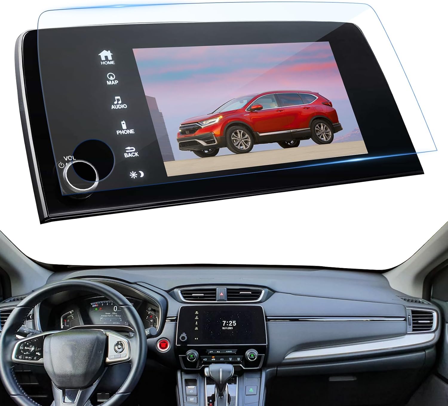 LANTU Car Touchscreen Protector for Honda CRV Accessories 7 inch HD Anti Glare Navigation Tempered Glass Screen Protector Films for 2017-2022 Honda CR-V(LX, EX, EX-L, Touring, Special Edition, Hybrid)
