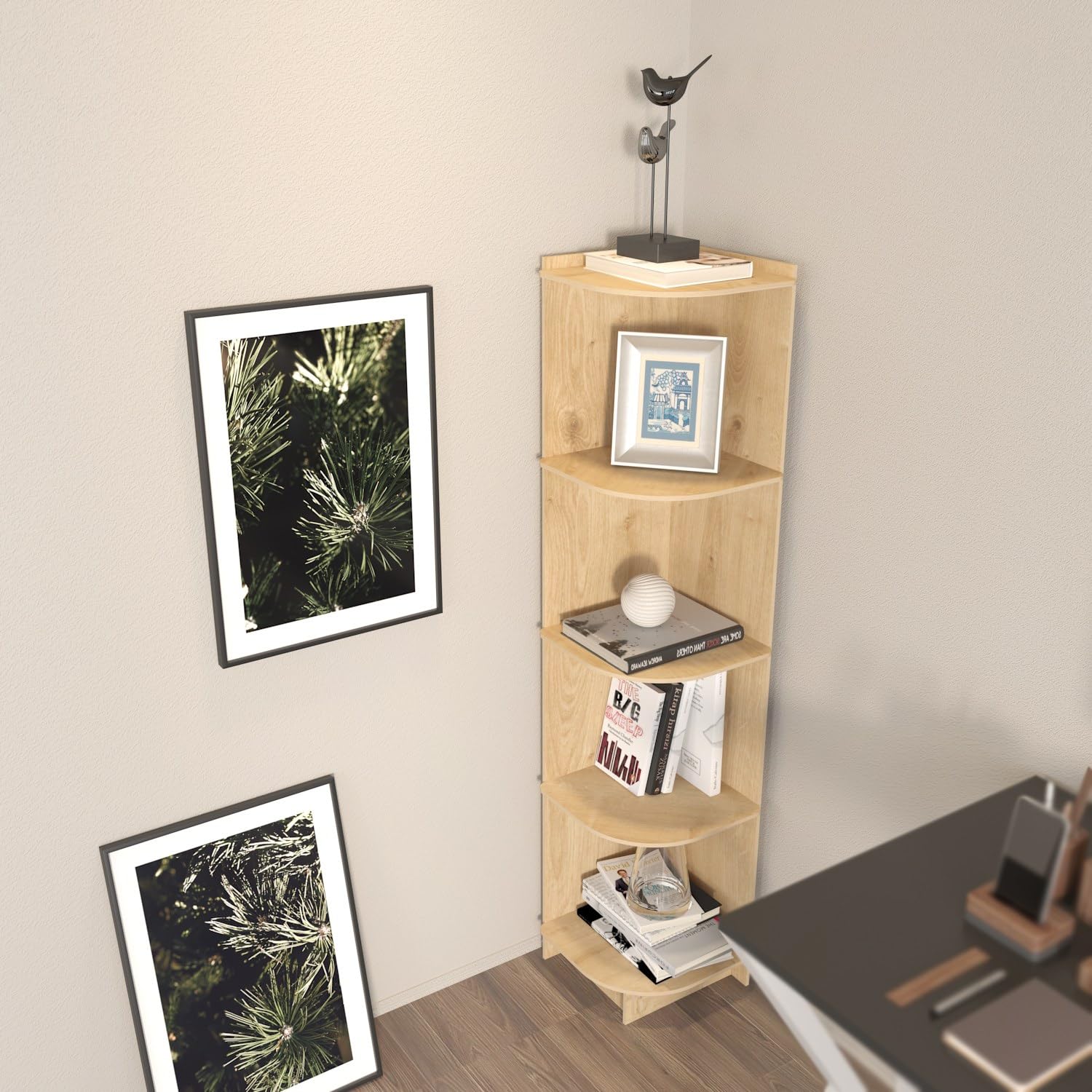 Hanah Home Bookshelf, Quercia, Taglia Unica