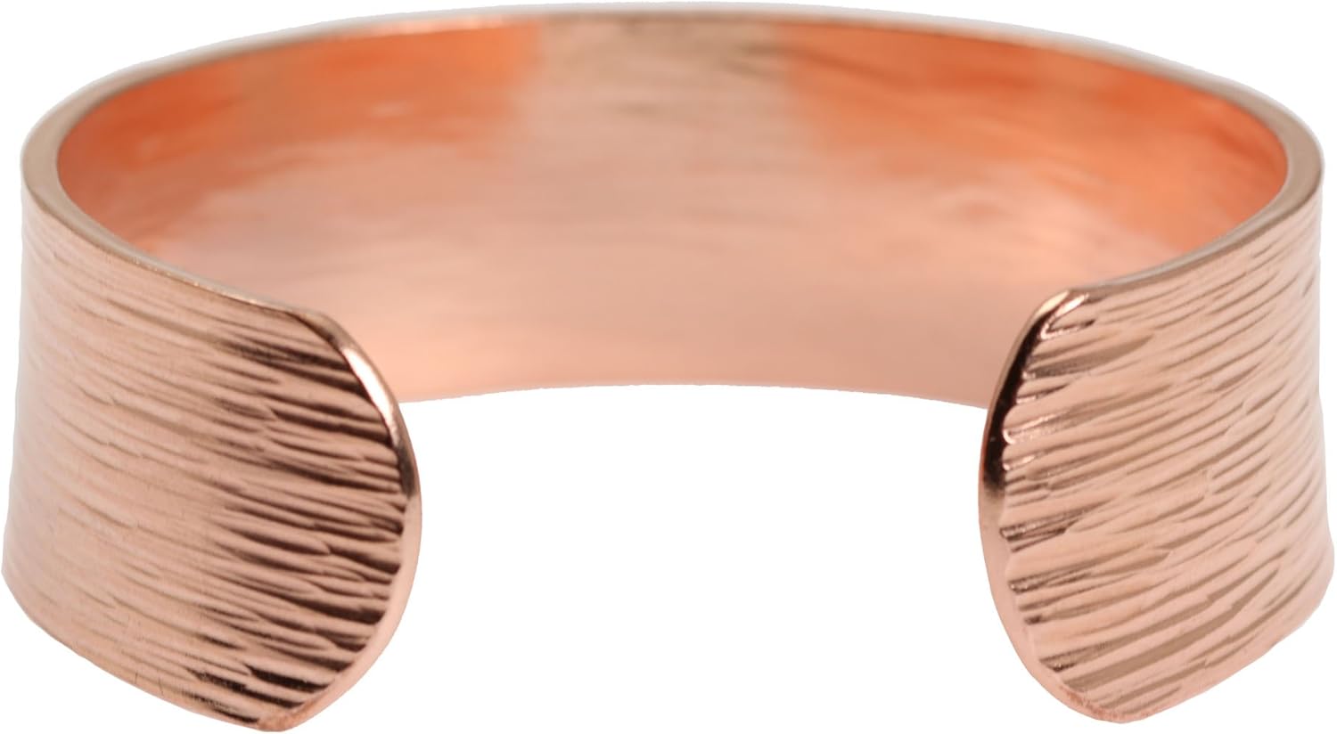 John S. Brana Chased Copper Cuff Bracelet - 100% Solid Copper Cuff Handmade Jewelry - Image 2
