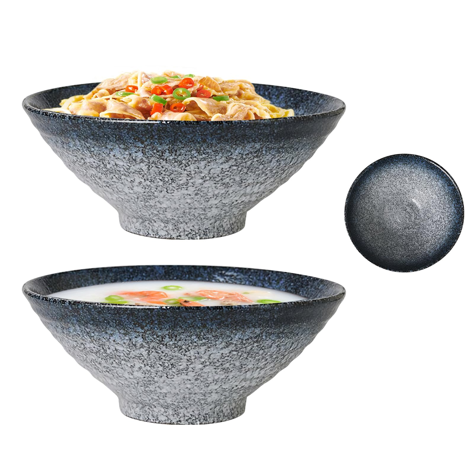 NUTRIUPS Ramen Schüsseln 4er Set – 1000 Ml, 19,5 X 7,3 Cm, Keramik, Mikrowellen- & Spülmaschinenfest