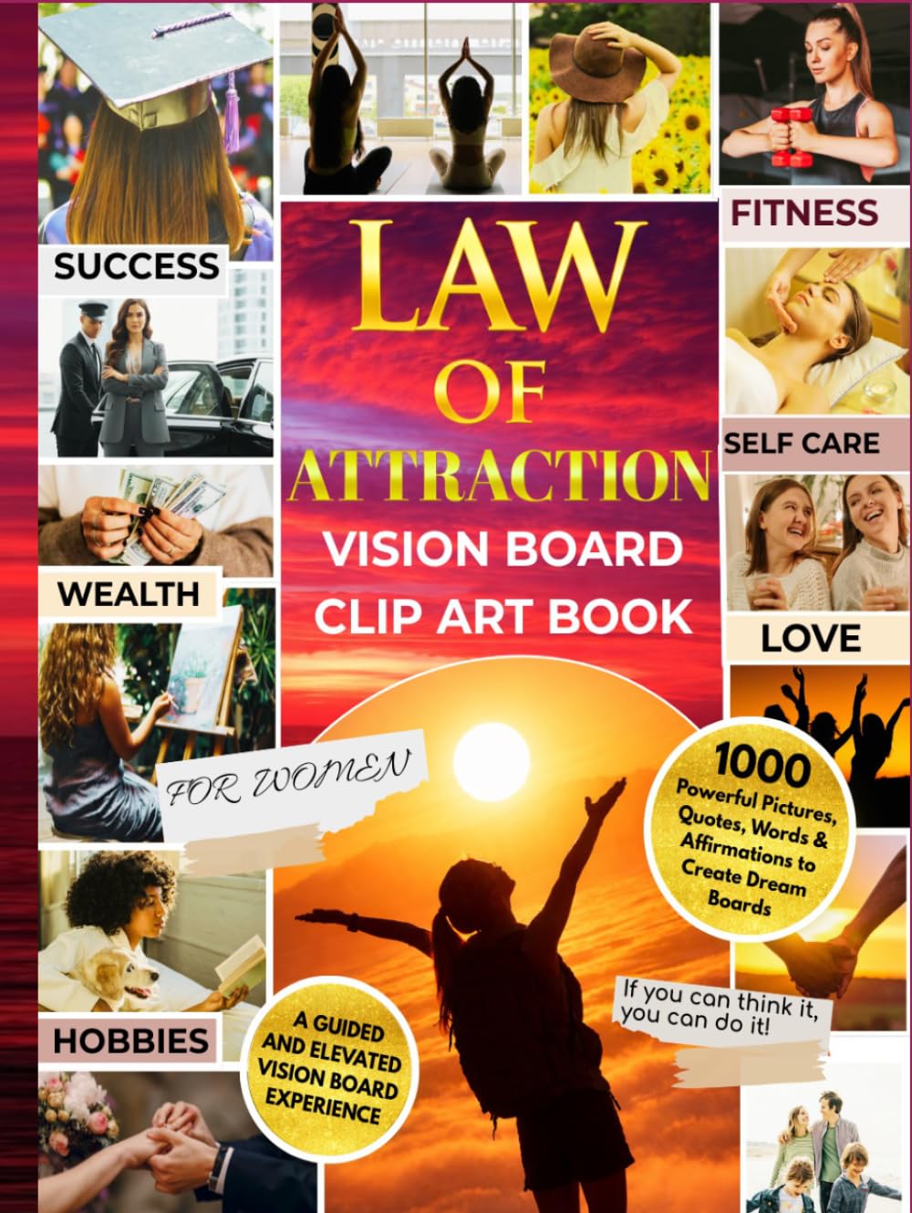Livre d'images pour vision board de la loi de l'attraction