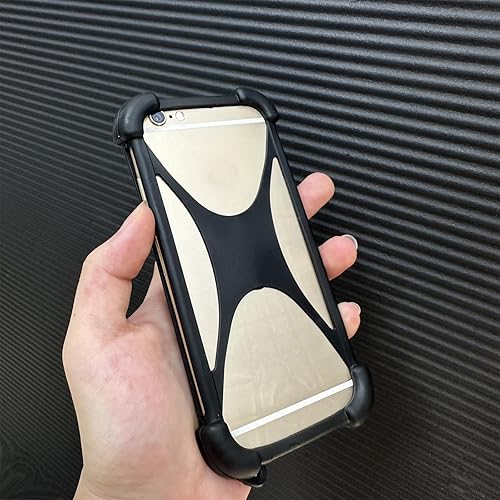 Miniatura 6 de Zittop Universal Smart Phone Bumper Case Elastic Soft Silicone Cover para teléfonos de 5.2" Tamaño 4" a 6.5" Funda (negro)
