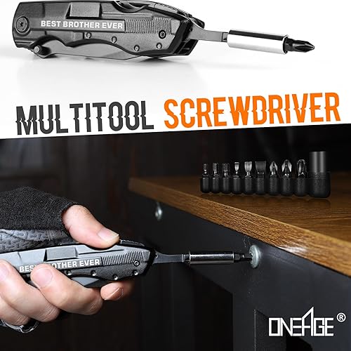 Miniatura 5 de Regalos para hermano, cuchillo multiherramienta "Best Brother Ever", regalos de Navidad para hermano, ideas de regalos de cumpleaños para hermano,