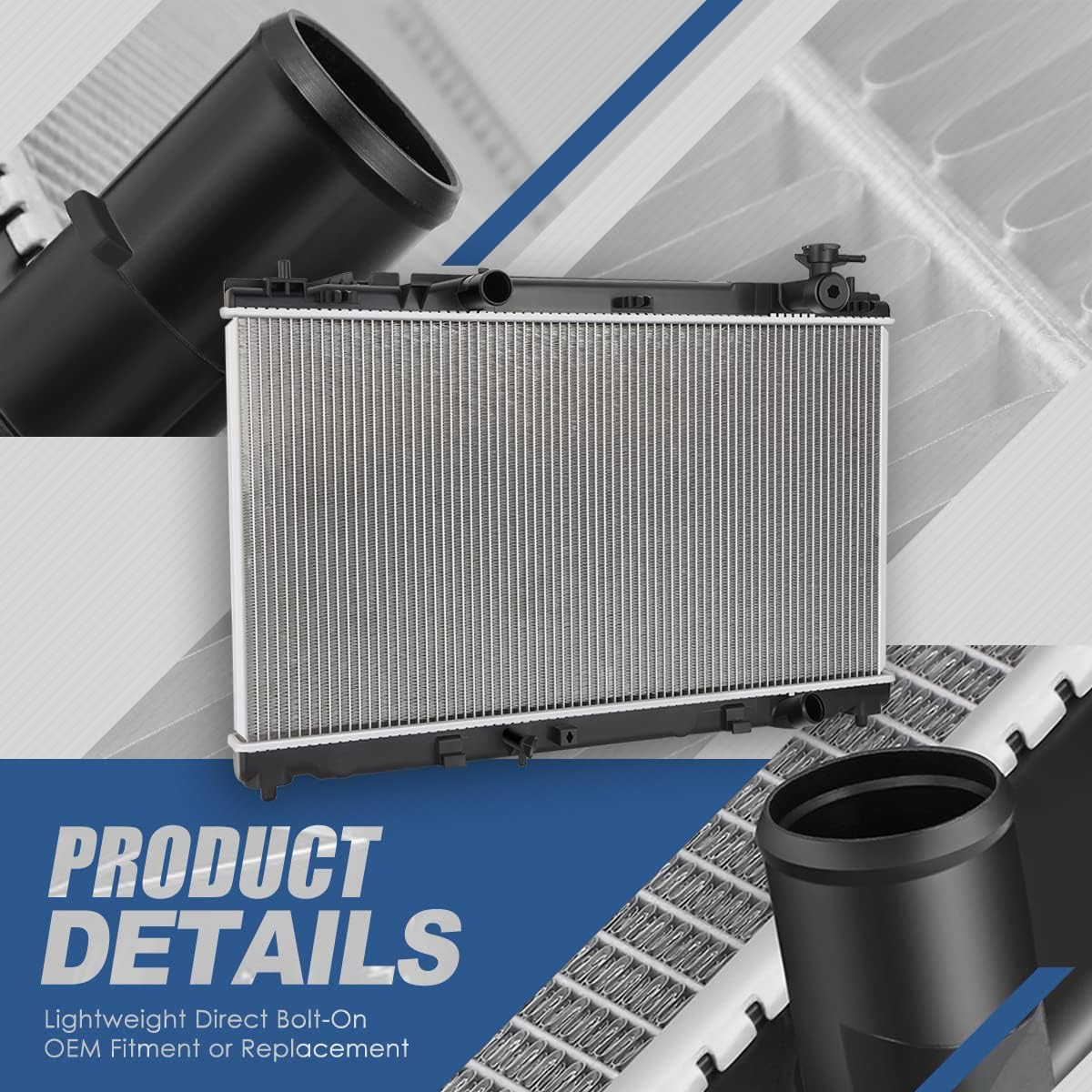 Auto Dynasty Radiator Compatible with 2010-2011 Toyota Camry 2.5L AT/MT, DPI 13159 Factory Style 1-Row Cooling Radiator, Aluminum Core