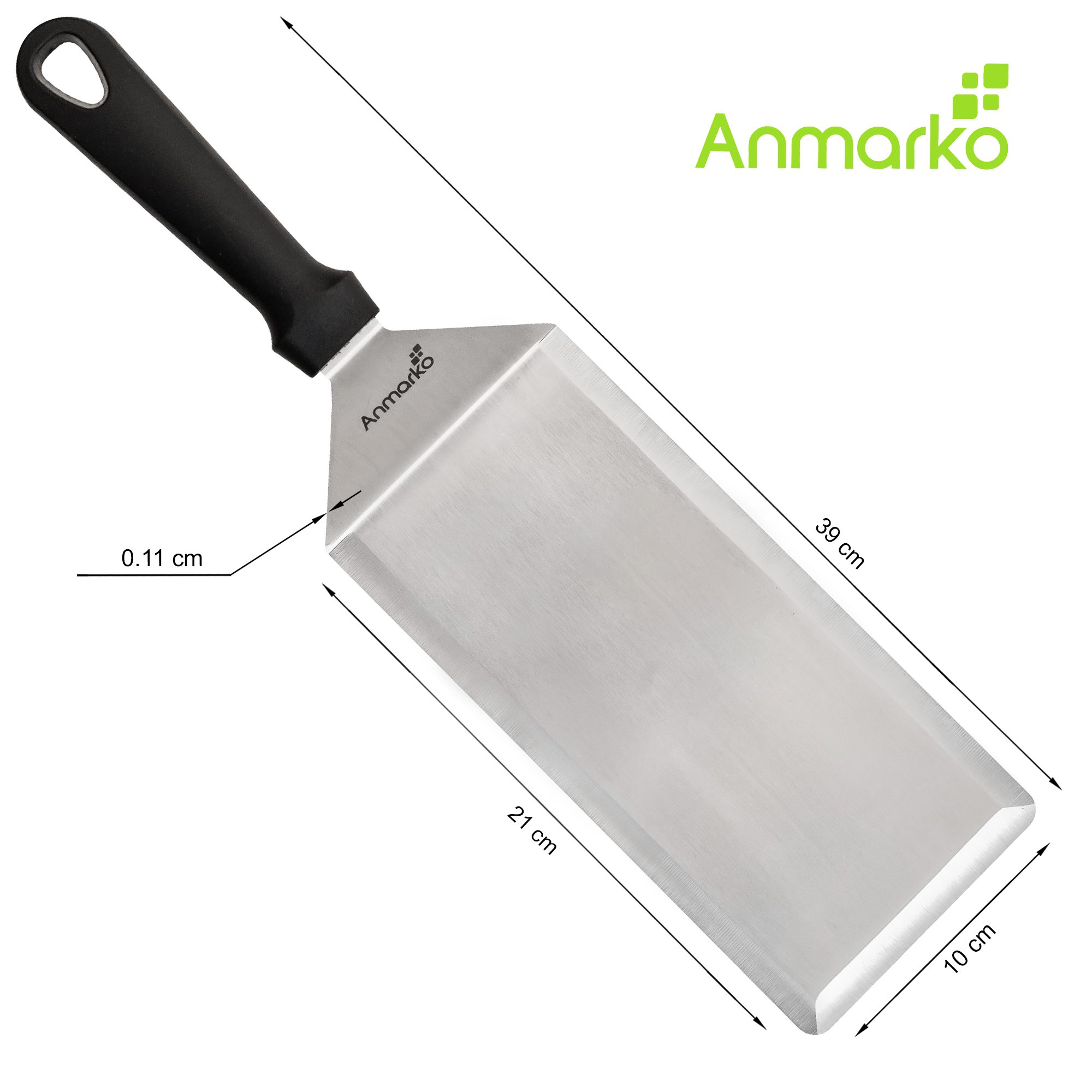 Set Di 2 Spatole Per Barbecue E Piastra In Acciaio Inox – Professionale Per Teppanyaki, Hamburger E Pancake - 2