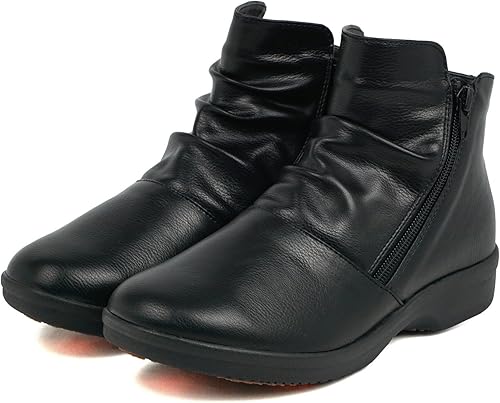 Amazon セレブル アールプレミアム R Premium 軽量 4e ダブルファスナー ショートブーツ レディース ローヒール サイドジップ Celeble セレブル ブーツ ブーティ