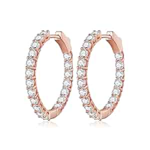 Amazon.com: WOSTU Rose Gold Cubic Zirconia Hoop Earring