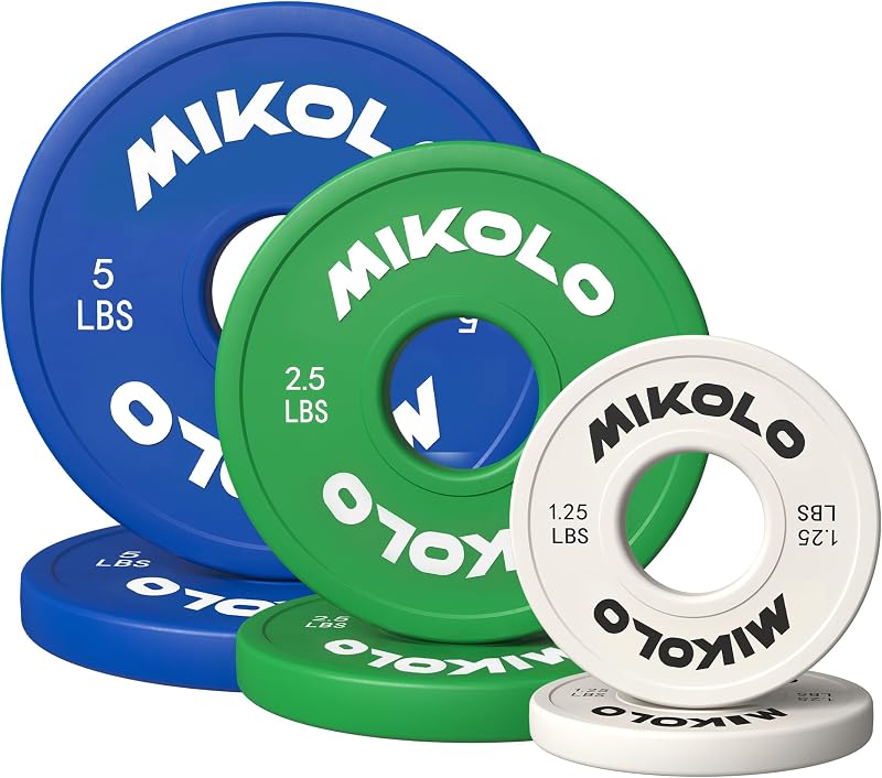 Change Weight Plates 1.25LB 2.5LB 5LB Set Fractional Plates Set Bumper Plates for Cross Training Fit 2 Inch Barbells Strength Training Weight Plates