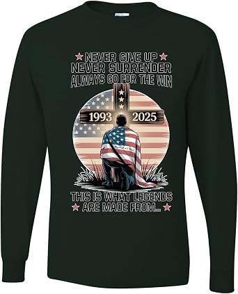 Never Give Up This is What L e g e n d s are Made from Charlie Kirk Mens Long Sleeves