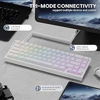 ATTACK SHARK X68PRO HE Vezeték Nélküli Gamer Billentyűzet, 0.01mm Gyors Ravasz, Mágneses Kapcsoló, 8000Hz, RGB, Win/Mac - Fehér 3