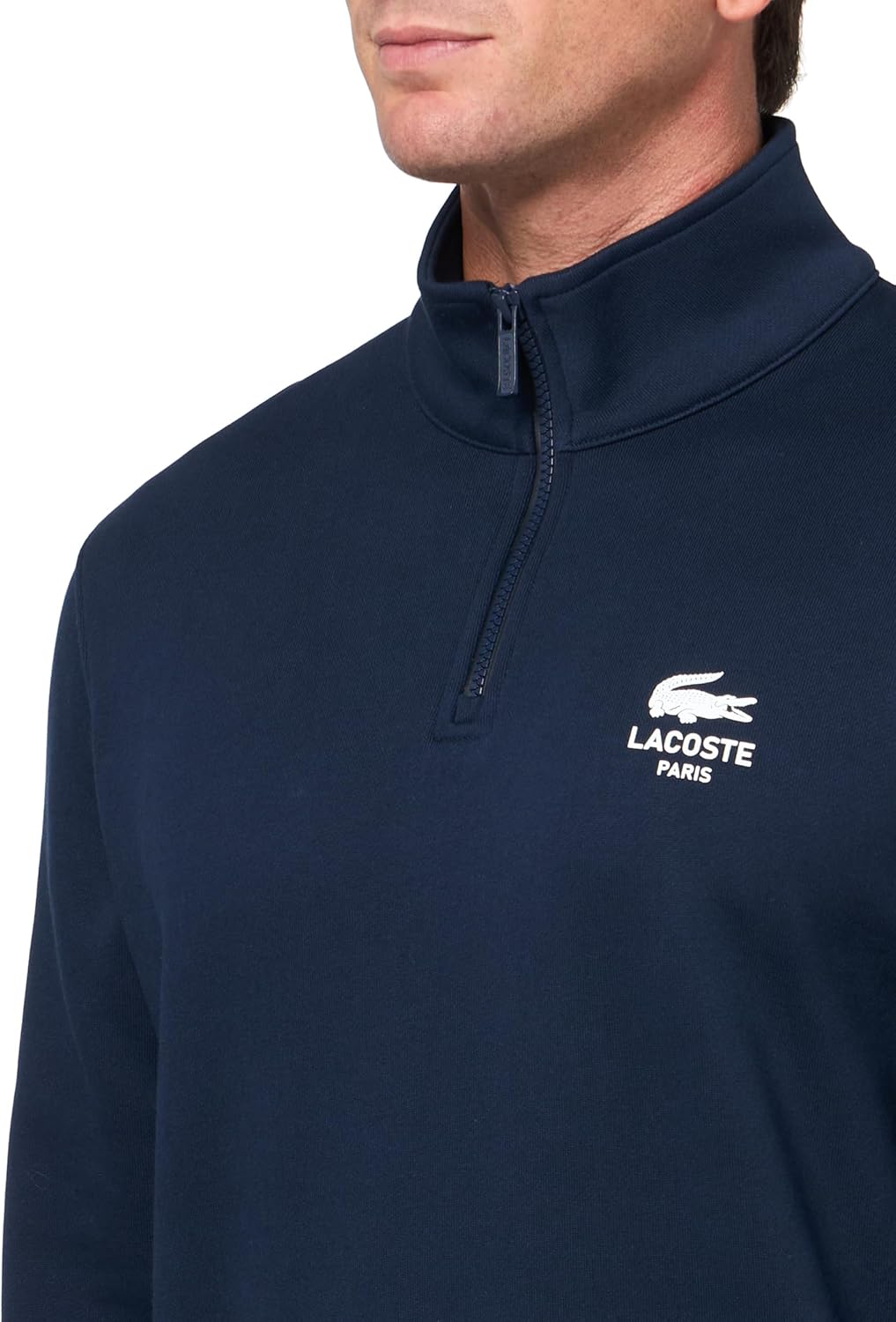 Lacoste Men's High Neck Zip-up Print Sweatshirt