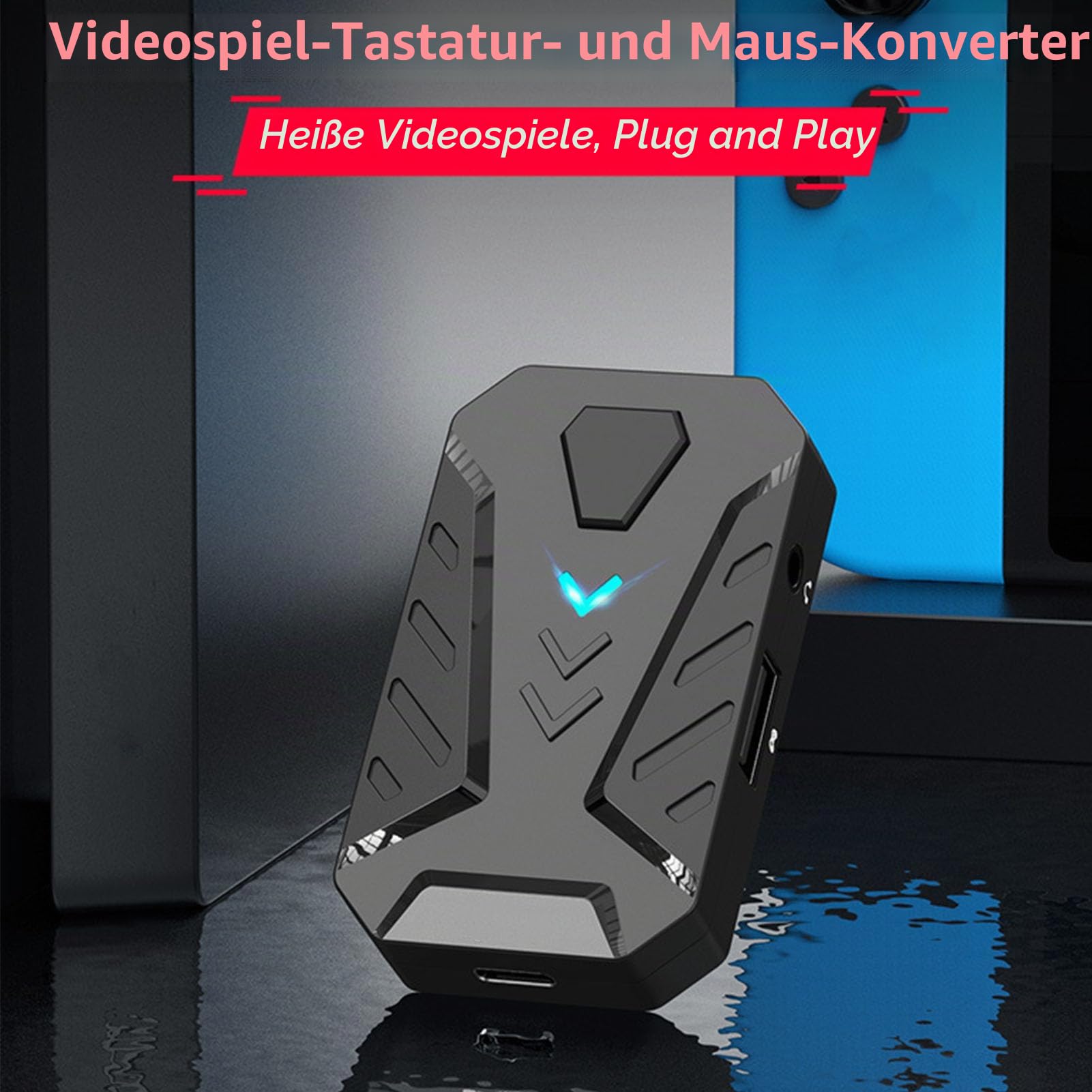 Gaming Tastatur und Maus Tastatur Konverter Set, Kabelgebundener Spielekonsolen Konverter mit 3,5 mm Kopfhöreranschluss, für für, für für, für