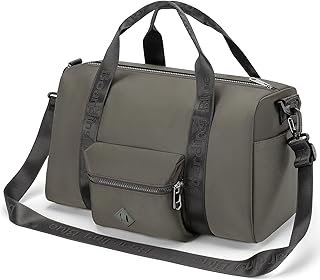 For United Airline 17x10x9 Inches Personal Item Underseat Travel duffle bag, ports Tote Gym Bag,Shoulder Weekender Overnight Bag (Grey)