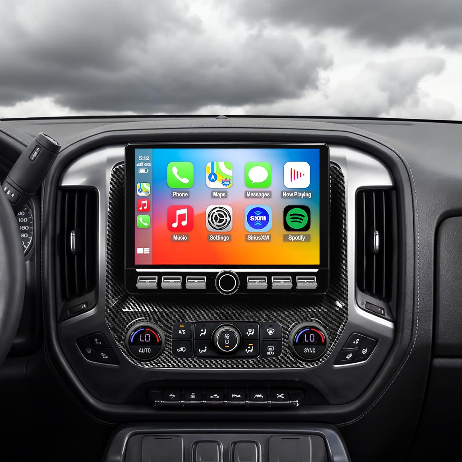 QLED Radio for Chevrolet Chevy Silverado Upgrade 2014 2005 2006 2007 2018 (Bose Sound System) Touch Screen Stereo Replacement,Wireless Carplay Android Auto, 4G Network