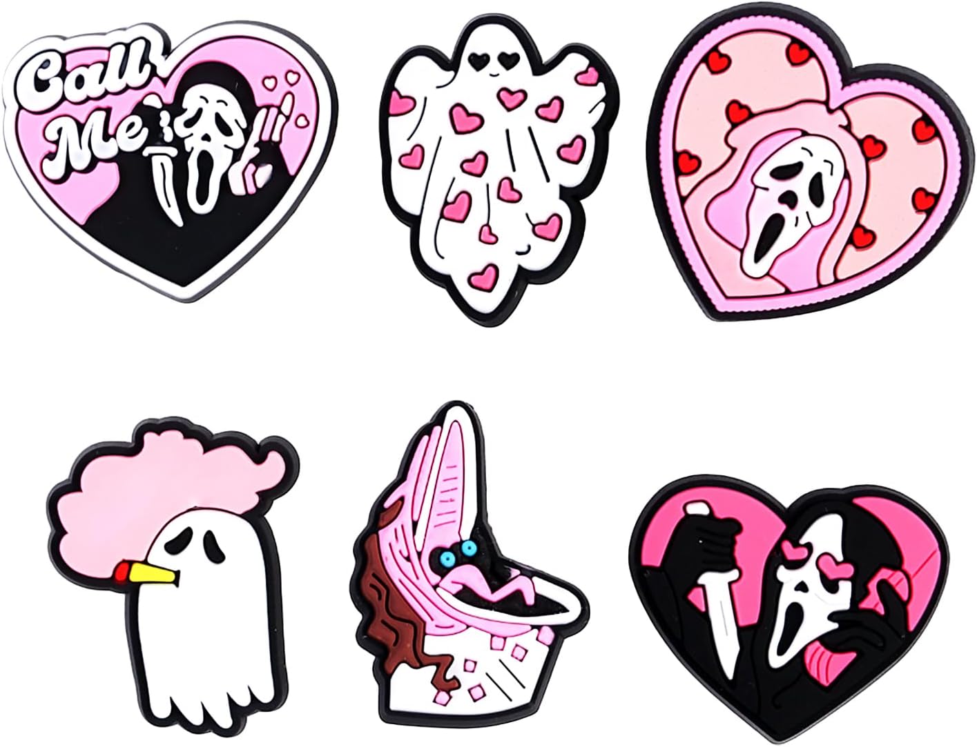 36pcs Horror Shoe Charms for Women, Halloween Witch Goth Shoe Decorations Charms Black Magic Pink Purple Accessories for Clogs Sandals Shoes, Birthday Gifts Party Favors Adults - Image 5