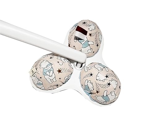 Miniatura 6 de Bolas de juguete de repuesto hechas a mano para Mamaroo 4moms swing bolas de juguete extraíbles con sonidos de sonajero arrugado