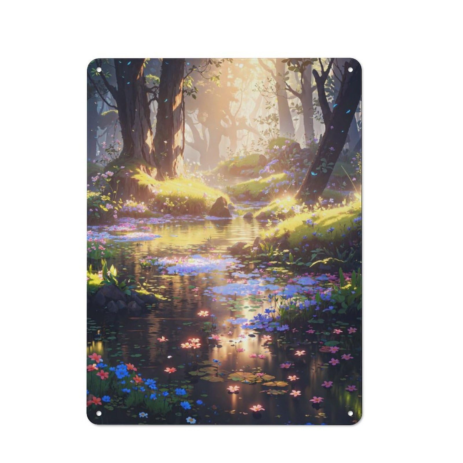 Junmoney Enchanted Marsh For Studio Or Craft Room, Rustic Metal Wall Sign 40X30cm, For Vintage Wall Decor Fans, For Metal Sign Collectors