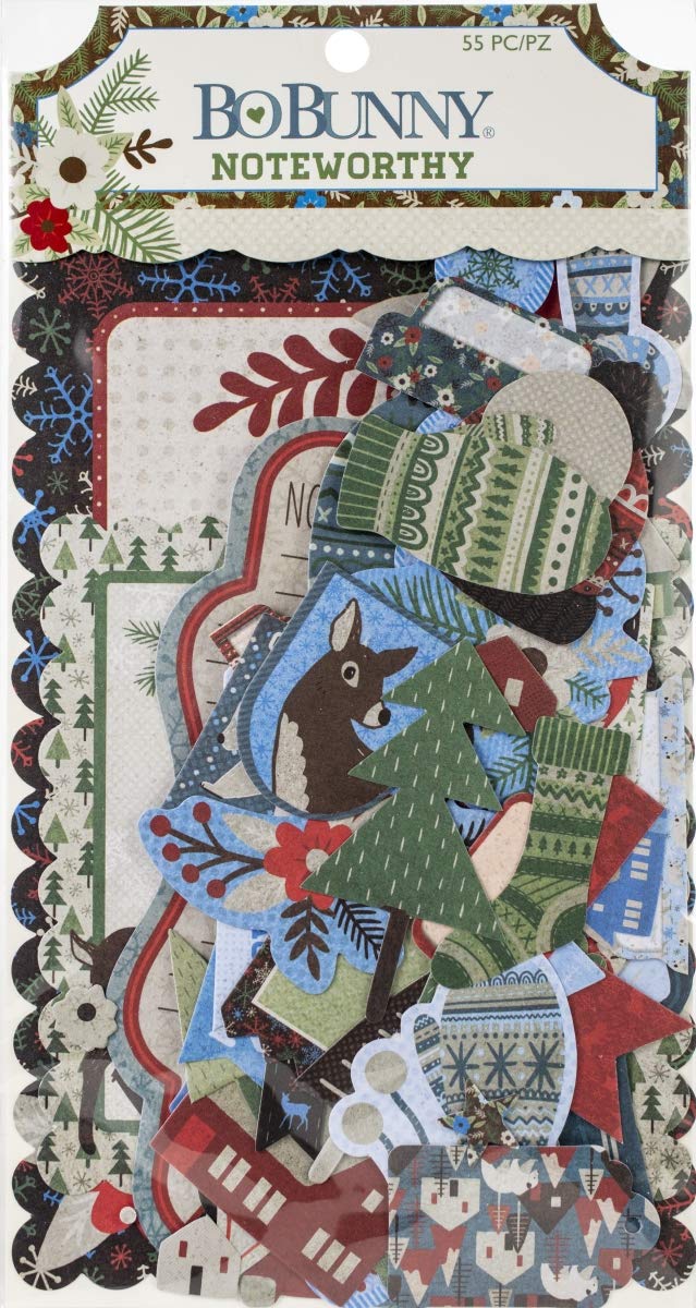 Die-cuts Bo Bunny Winter Getaway pour décorer facilement vos projets de scrapbooking