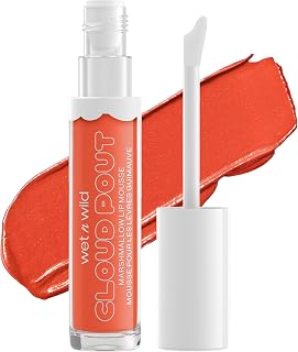 wet n wild Liquid Lipstick Cloud Pout Marshmallow, Orange-Red Sugar-Holic | Matte Lip Cream Mousse | Argan Oil | Vitamin E
