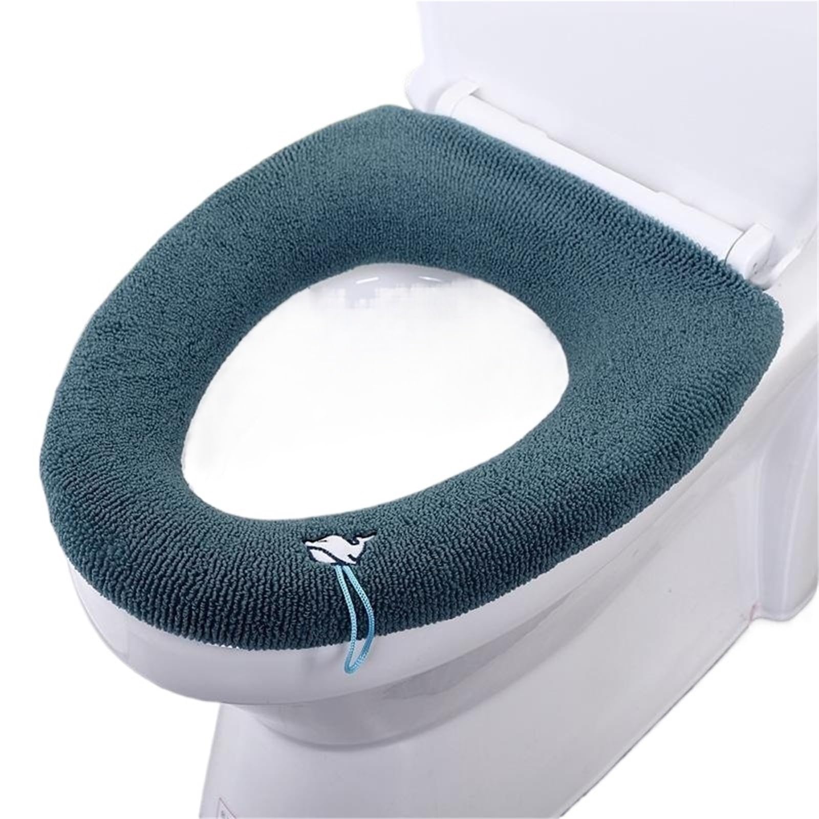 PADGCNOR Soft Toilet Seat Cushion Thicker Bathroom Toilet Seat Cover Pads - Soft Warmer Cushion Stretchable Washable Cloth(Green)