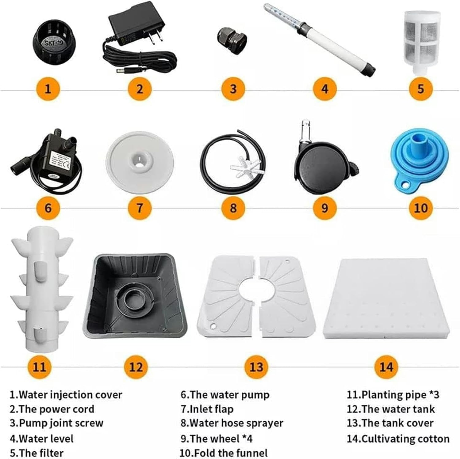 Hydroponic Cultivation System Kits Garden Interior Cultivation System Vertical Cultivation Tower 15 Layers 45 Plant Sites, for Fresh Herbal Garden, Fruits and Ve