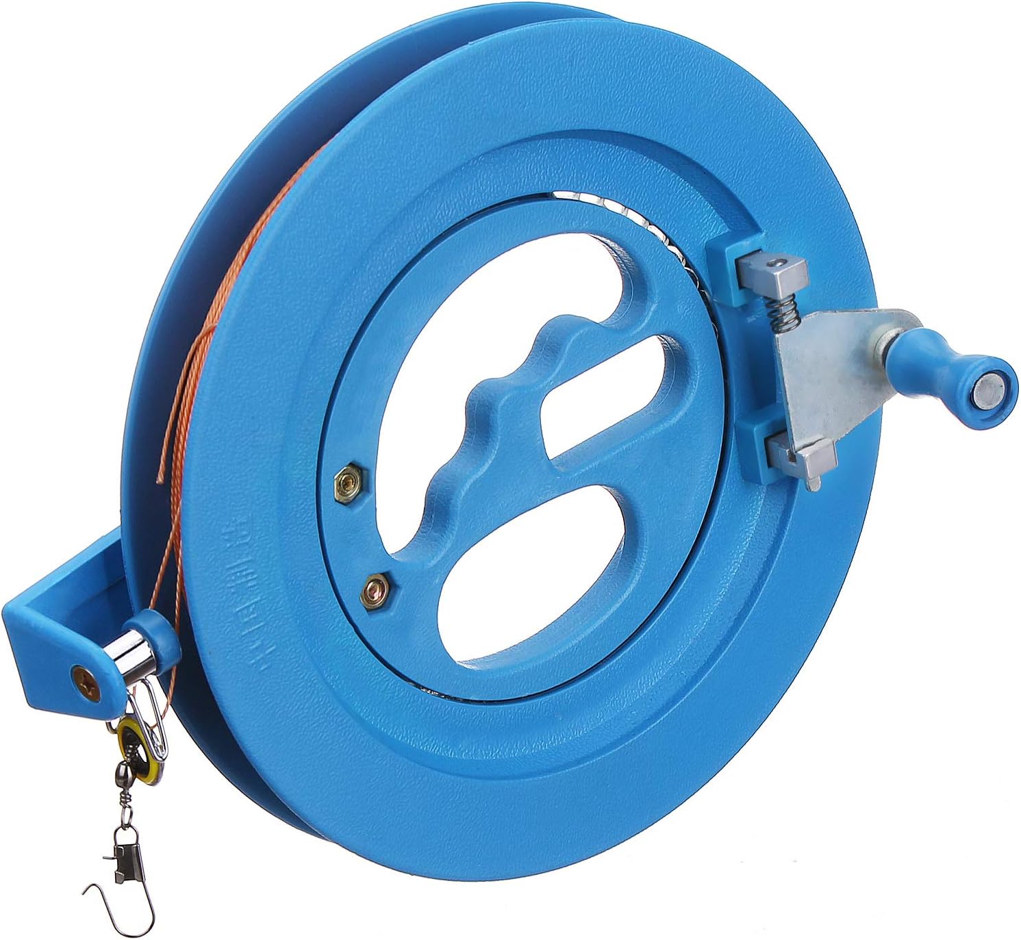 Kite Reel Winder Kite Line Kite String Winder Winding Reel Grip Wheel Professional Outdoor Kite Accessories Flying Tools of The Scroll Wheel Lock - Blue (6.2in)