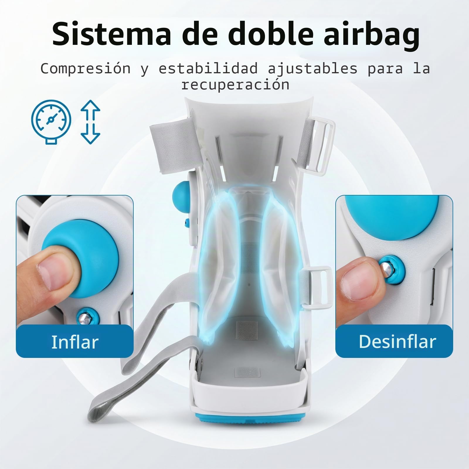 Walker Bota de fractura inflable para cirugía del tendón de Aquiles, esguinces de tobillo, pie roto (S)