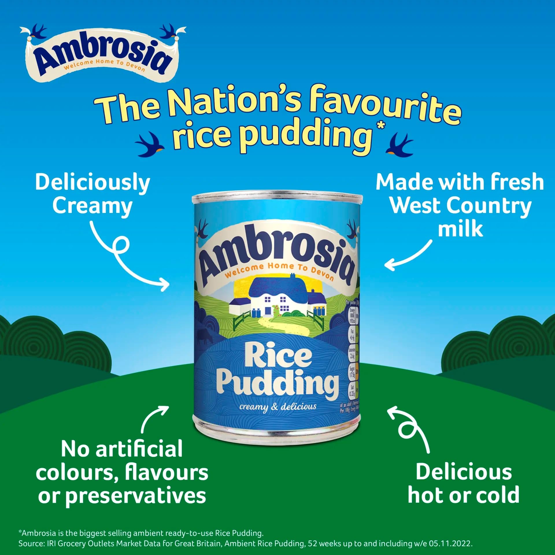 Ambrosia, Reis Pudding 400 g (12 Stück)