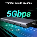UGREEN 10 in 1 Docking Station for Laptop Dual Monitor, Revodok Pro 210 with Single 8K@30Hz, Dual 4K@60Hz, 100W PD, 1Gbps Ethernet, SD/TF, 5Gbps USB, USB C Hub for MacBook Air/Pro, ASUS, HP, XPS13&15