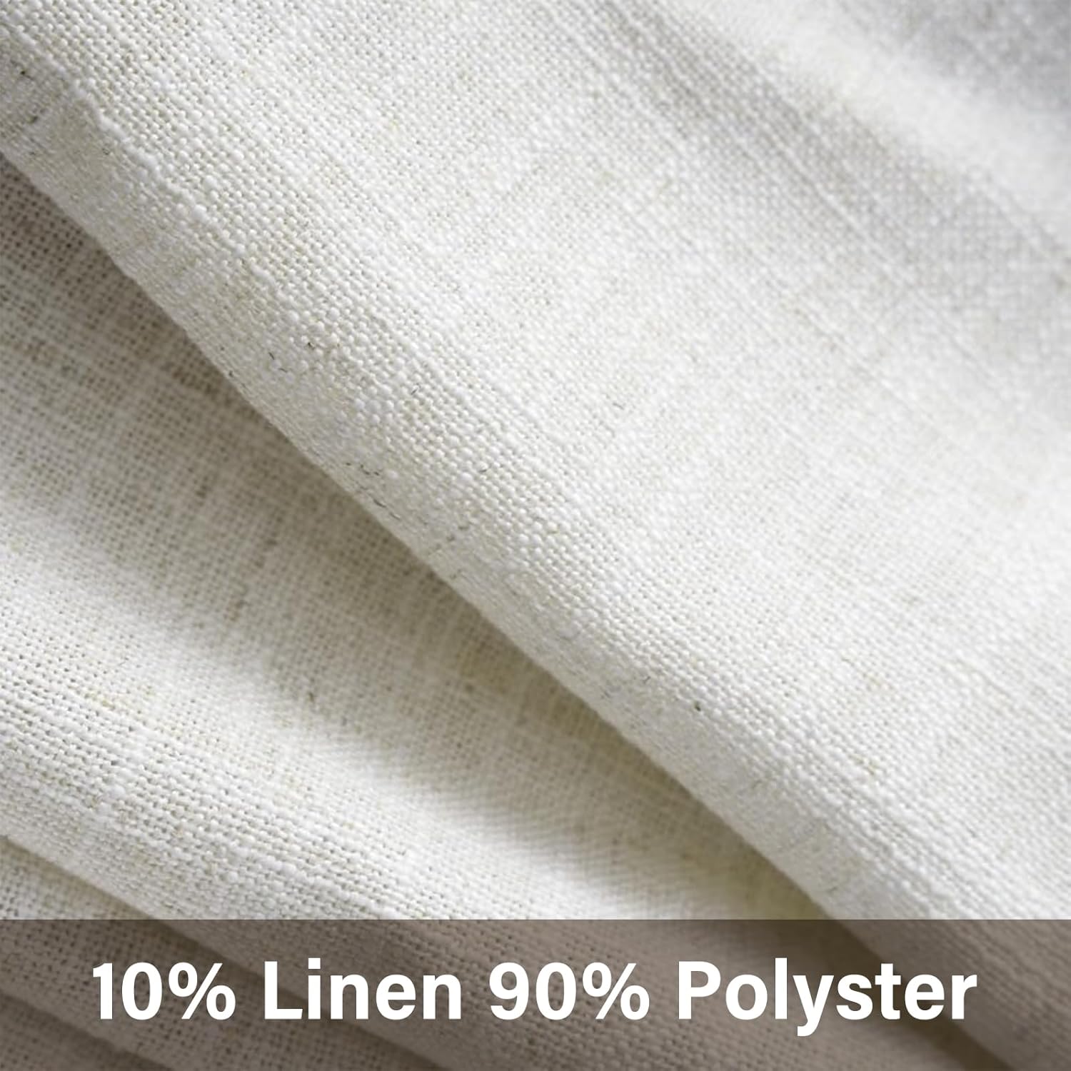 HOMERILLA Lille Linen Custom Curtains,Blackout Curtains/Room Darkening Curtains,Sliding Glass Door Curtains,Size Customizable,38 Colors for Choosing,Multi-Type Hanging Styles,1 Panel