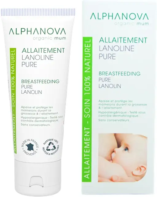 Crème Allaitement Lanoline Pure 100% Naturelle - Apaise et Protège les Mamelons - 40ml