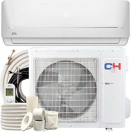 Amazon Co Jp Cooper Hunter クーパー ハンター 9 000 Btu 115v 19 Seer ダクトレス ミニスプリット エアコン 暖房システム Miaシリーズ 充電済み インバーター ヒートポンプ 16フィートの取り付けキット付き 車 バイク