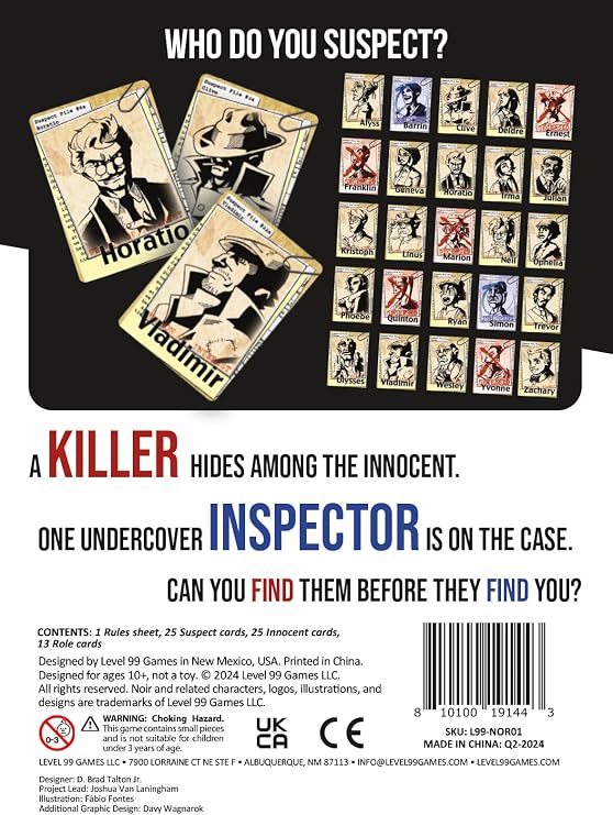 Noir: Deductive Mystery Game with Multiple Modes of Play