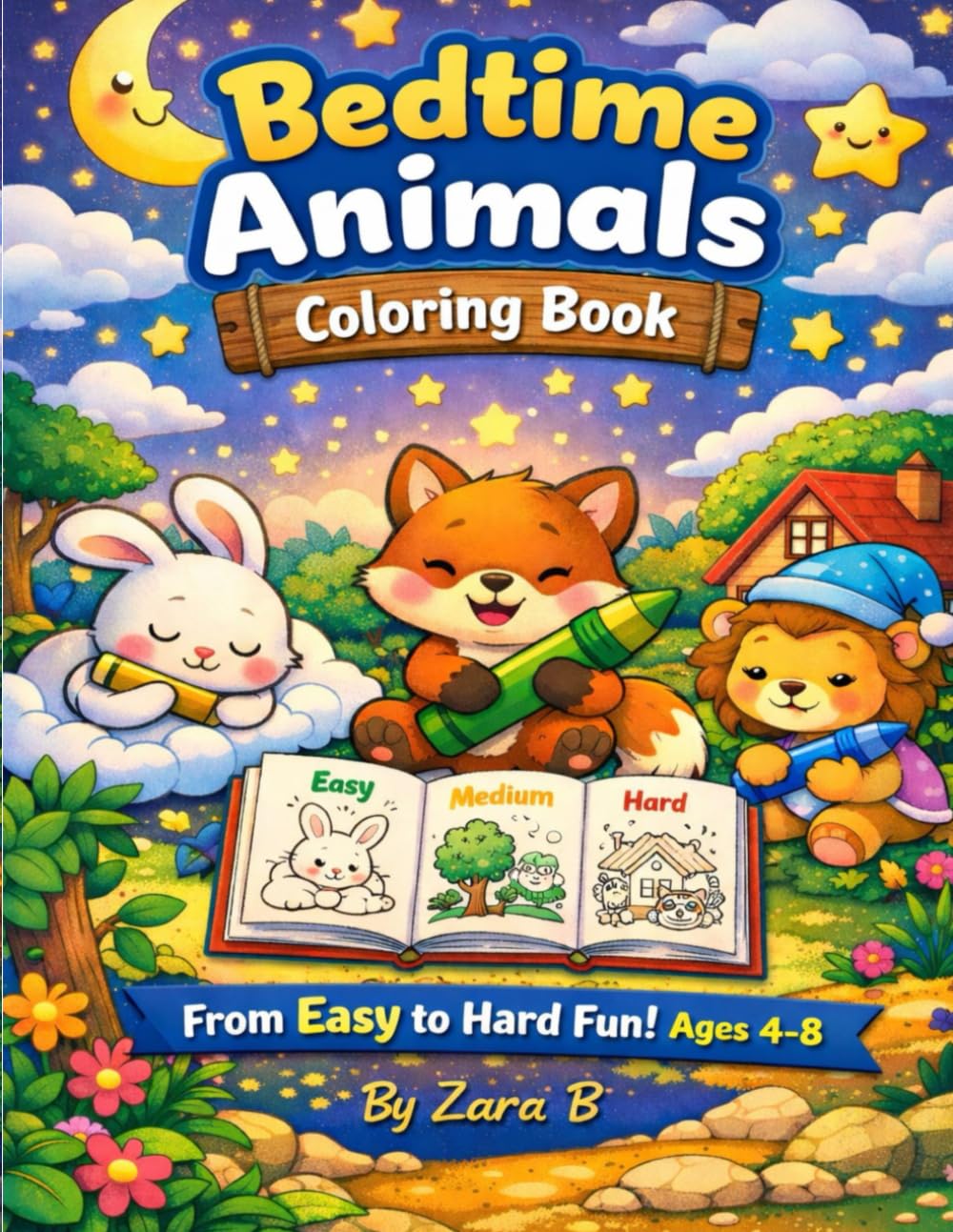 BEDTIME ANIMALS: Coloring Book (Children's books)