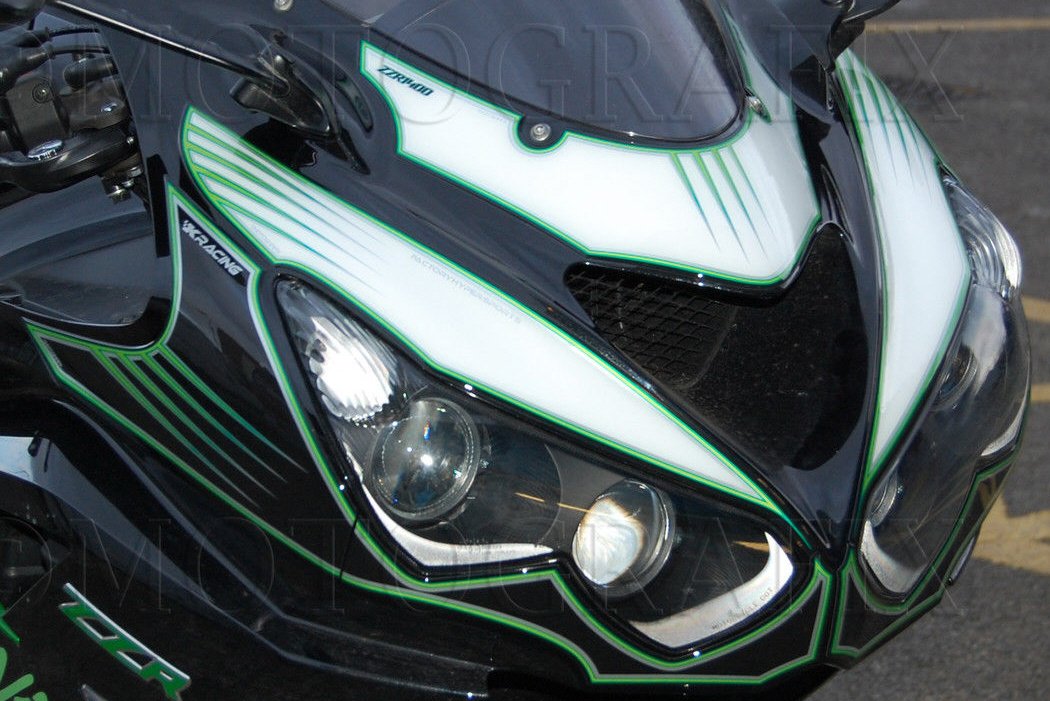 MOTOGRAFIX MT-NK021WKG ZX-14R (ZZR1400) 12- Front Body Pad, White 
