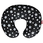 Nursing Pillow Cover for Baby Snug Fits Boppy Nursing Pillows, Super Soft, for Breastfeeding Moms, Black Star