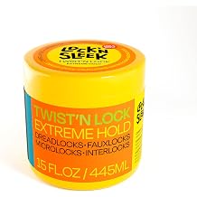 LOCKN SLEEK Braiding Gel, Extreme Hold Braid, Loc, and Twist, Flake-Free, Tames Frizz, and Contol Edge 15 Fl Oz Pack of 1