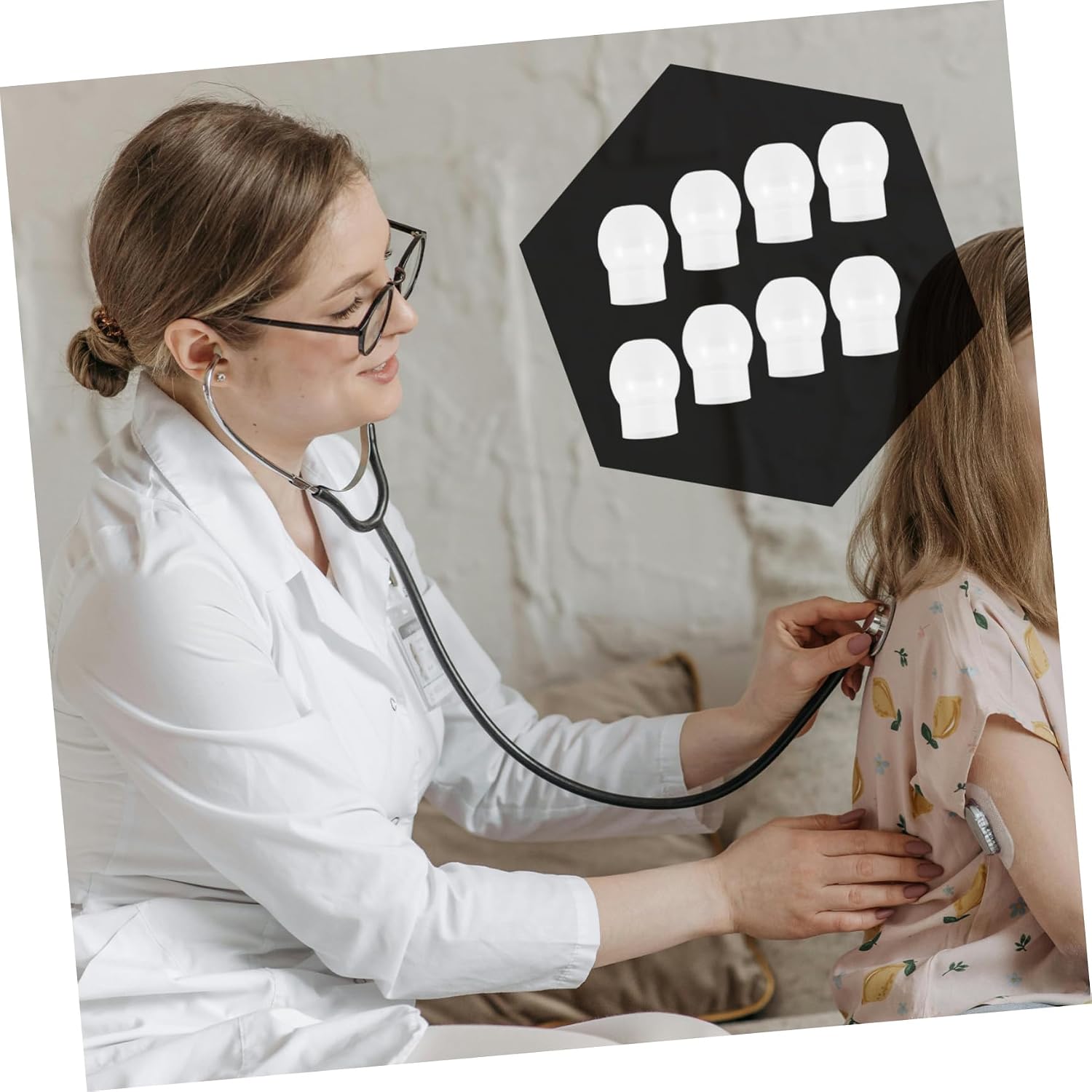 Non- Non- Non- Stethoscope Ear Accessories 8 Pack Soft Sealing Ear Plugs for Extended Procedures