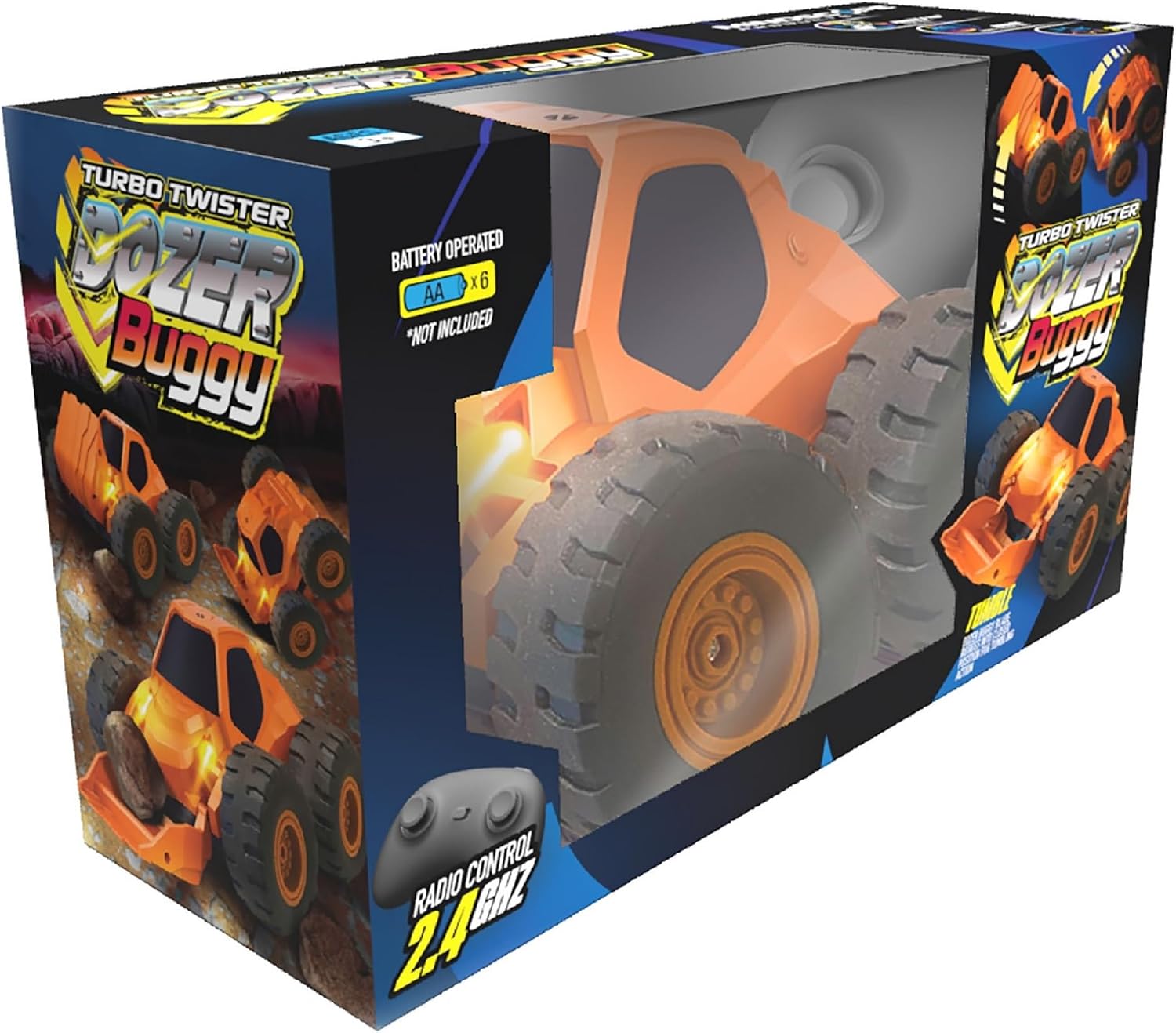 Mindscope Turbo Twister DozerBuggy Stunt Action RC Vehicle Orange image 4