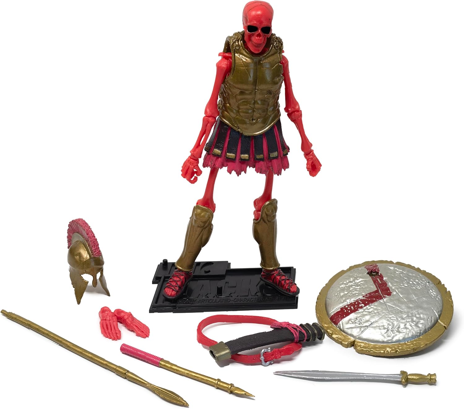 Boss Fight Studio Epic H.A.C.K.S. Set of 4 - Eterno Guardian, Outlaw, Bonesault, and Spartan Skeletons - Highly Articulated Collectible Figurines with Accessories, Alternate Heads and Hands - 1:12